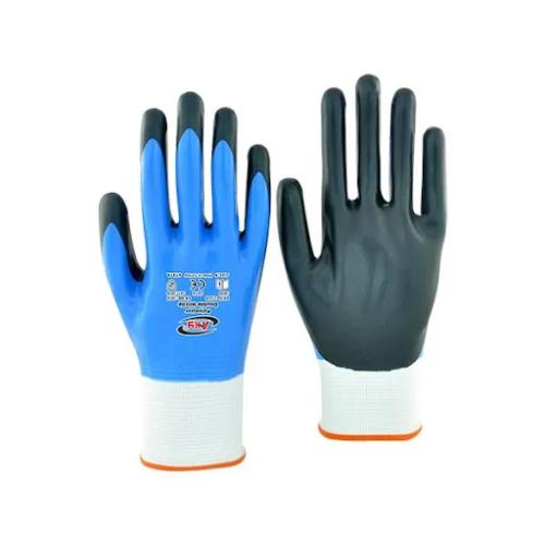 AKY DOUBLE POLYESTER ELDİVEN MAVİ-SİYAH NO:10 (506076)