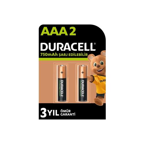 DURACELL ŞARJLI İNCE PİL AAA2 2\'Lİ (1016030)