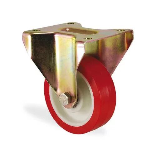KAMA TEKER SABİT KIRMIZI POLİÜRETAN KAPLAMALI Ø100MM (4107 PUR 100)