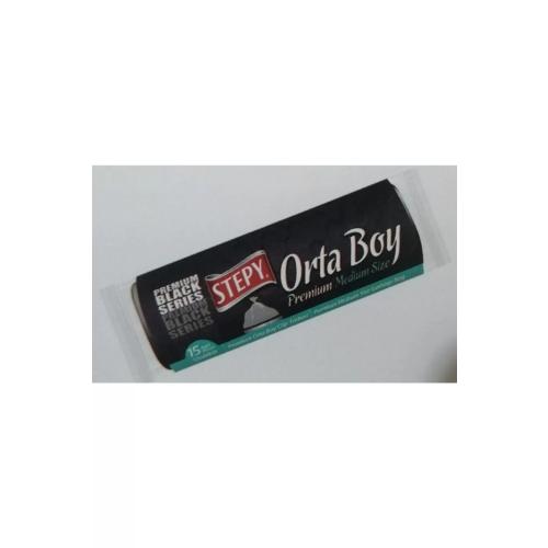 STEPY BLACK EKONOMİK ORTA BOY ÇÖP TORBASI*50