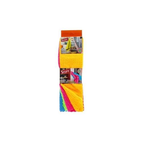 STEPY MİCROFİBER 4\'LÜ TEMİZLİK BEZİ BLACK*48
