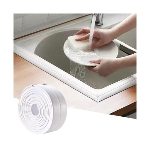 Buffer®  Su Sızdırmaz Banyo Mutfak Lavabo Küvet İzolasyon Şerit Bant,Lavabo Kenar Bandı 3.2 Mt X 38 Mm