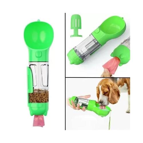 Buffer® Taşınabilir Hazneli Mama Kaplı ,Kaka Poşetli Kedi,Köpek Suluğu300Ml